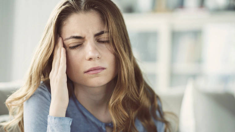 Woman with headache