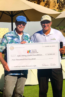 Check presentation to Ojai Valley Youth Foundation