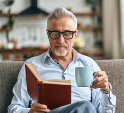 Man reading a book