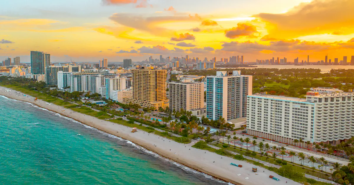 Miami coast line