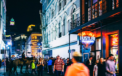 Image of busy city street